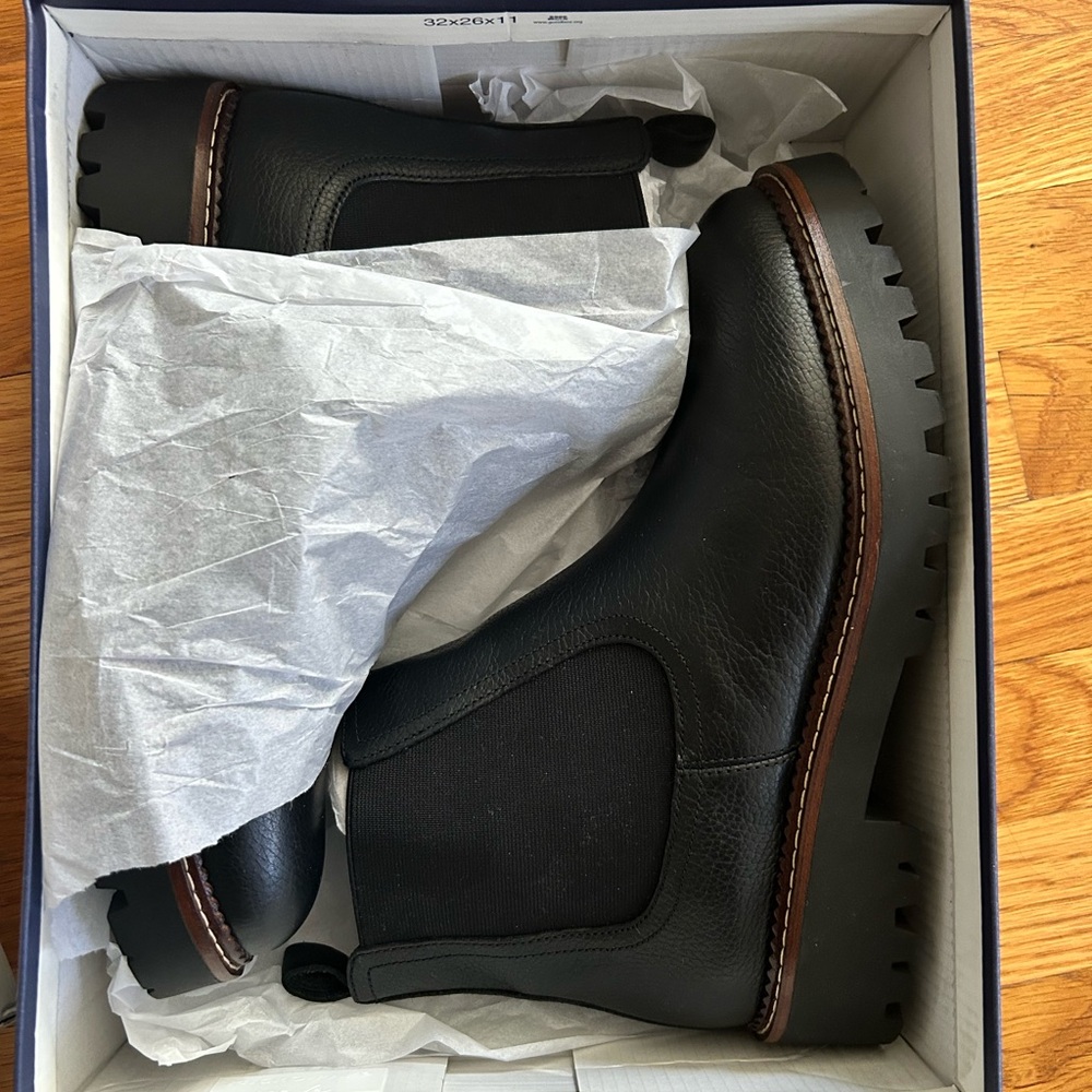 Caslon Black Leather Ankle Boots
